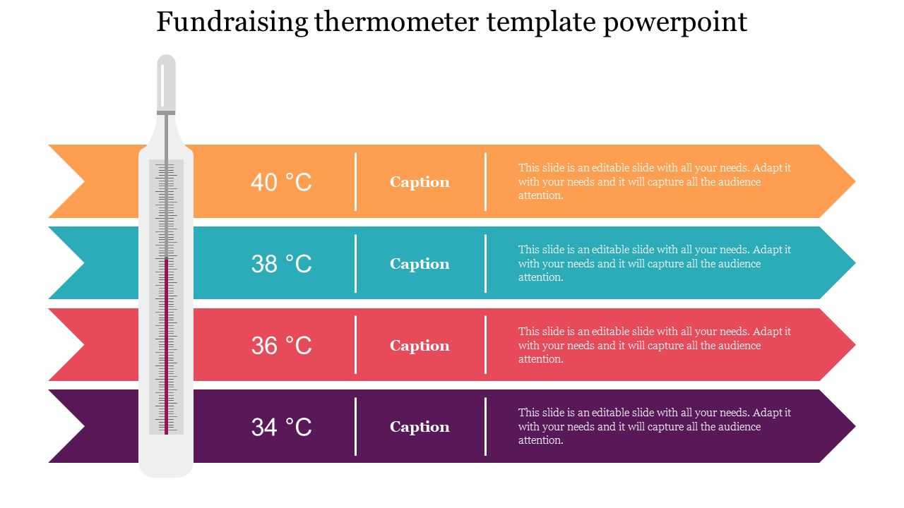 fundraising thermometer template powerpoint